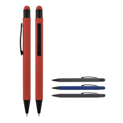 Metal Tükenmez Touchpen Kalem Rubber Gövde 